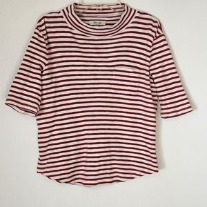 Madewell Mockneck Shirttail Tee in Solecito Stripe